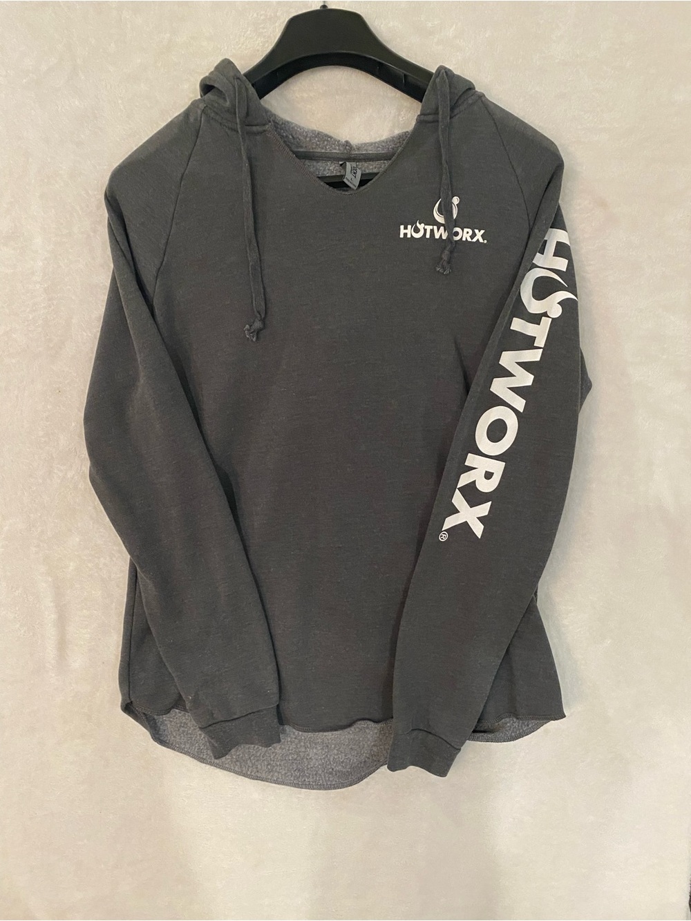 Hotworx Black Hooded Sweatshirt with Sleeve Logo